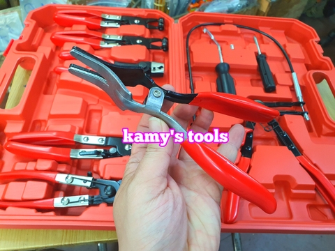 Bộ kìm tháo lắp cổ dê kẹp ống dẫn nhiên liệu 9 chi tiết kamytools