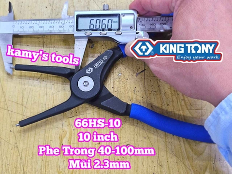 Kìm mở phe Cong trong ngoài 10 inch Kingtony 66HS-10 66SS-10 mở phe 40-100mm