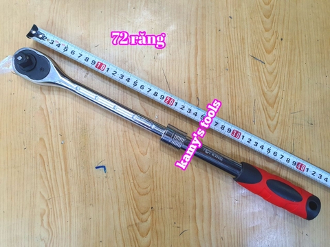 Cần siết tự động đảo chiều 1/2 inch TGT KING 72 răng cán có tăng đơ kéo dài 5 bậc chốt bi 300mm-430mm