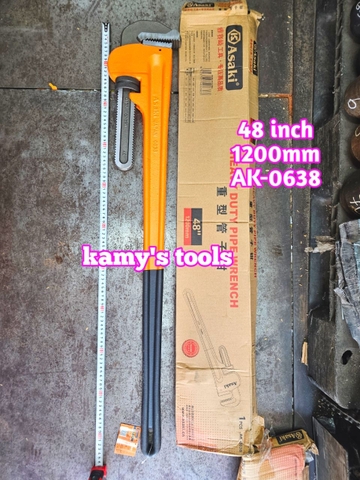 Mỏ lết răng 48 inch dài 1200mm Asaki AK-0638 mở miệng khoảng 110mm-120mm