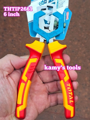 Kìm tuốt dây cách điện1000V Total THTIP2661 dài 6 inch 160mm