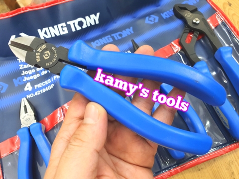 Bộ kìm 4 cái Kingtony model 42104GP (Kìm cắt, điện, nhọn, mỏ quạ)
