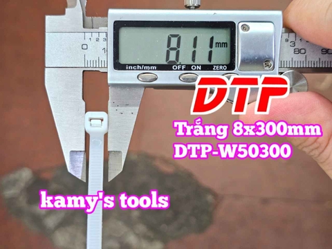 Dây rút dây thít nhựa màu đen trắng 8x300mm DTP-B50300 DTP-W50300 (1 bịch/100 sợi)