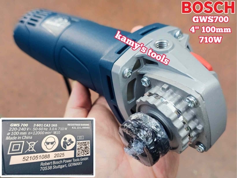 Máy mài góc Bosch GWS 700 đá 100mm 4 inch trục M10 công suất 710W