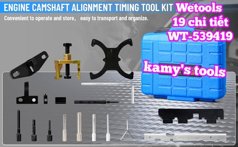 Bộ dụng cụ cân cam dưỡng đặt cam xe Ford Mazda 19 chi tiết Wetools WT-539419