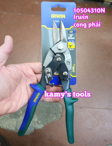 Kéo cắt tôn Irwin 10 inch 250mm mũi cong phải model 10504310N