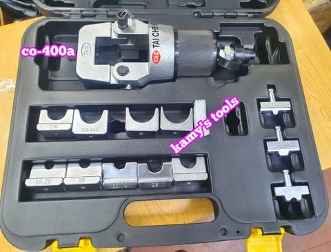 Đầu ép cos thủy lực CO-400A Tai Cheng TAC 17 tấn dạng chấm 16-400mm2, đầu bấm cos thủy lực