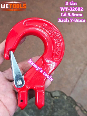 Móc cẩu nối xích chốt lưỡi gà 2 tấn dùng cho xích 7-8mm Wetools WT-32602