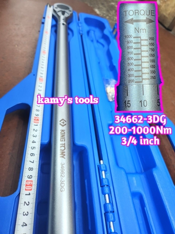 Cần siết lực Kingtony 3/4 inch 34662-3DG 200-1000Nm dài 1238mm 24 răng
