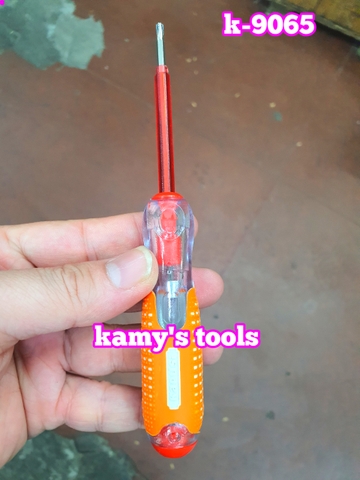 Bút thử điện 2 đầu 3.5mm dài 157mm Kapusi K-9065 100-500v, vít thử điện