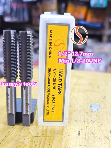 Bộ taro hệ inch tạo ren trong 1/2 inch (12.7mm) Shanghai bước ren thô và mịn 1/2-13 UNC 1/2-20 UNF