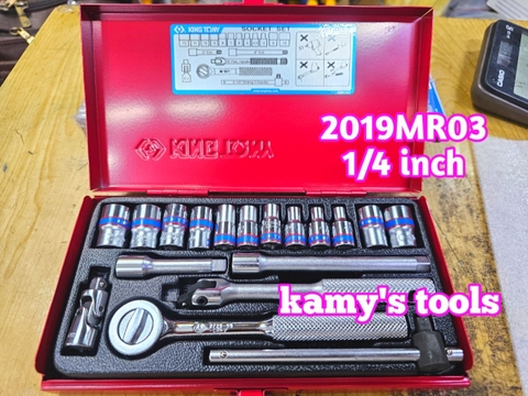 Bộ tuýp 1/4 inch 18 chi tiết Kingtony 2019MR03 4mm-12mm