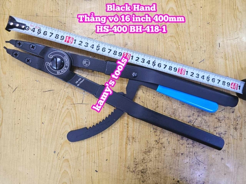 Kìm mở phe trong thẳng vô Black hand 16 inch dài 400mm HS-400 BH-418-1 mở phe đường kính 85-170mm