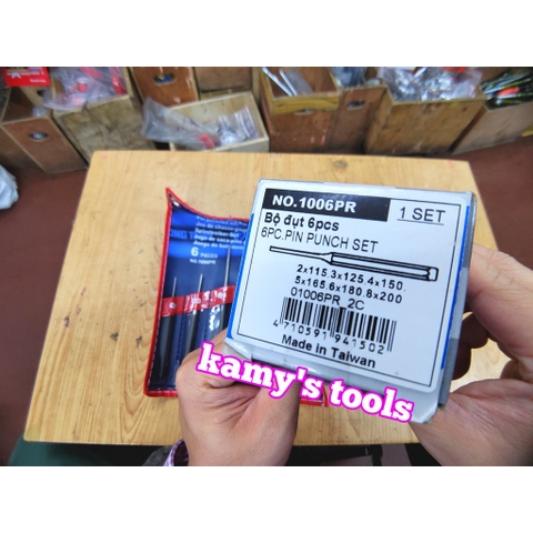 Bộ đột đục lỗ bông tu 6 cây Kingtony model 1006PR, bung tu