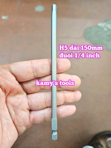 Mũi bắn siết vít lục giác 6 cạnh đuôi lục giác 1/4 inch dài 150mm thép S2 H1.5 H2 H2.5 H3 H4 H5 H6