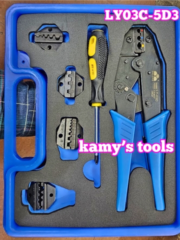 Bộ kìm bấm cos đa năng 5 đầu Fasen LY03C-5D3