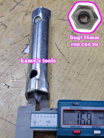 Cây cần tuýp điếu mở bugi 2 đầu 16mm có ron cao su Wetools WT-201616