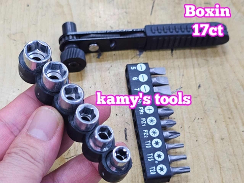 Bộ tuýp vít tự động đảo chiều Boxin 17 chi tiết BX-48405