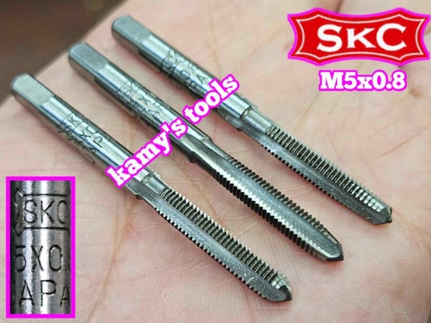 Bộ taro ta rô SKC M5x0.8 Nhật 3 mũi chính hãng logo khắc rõ nét