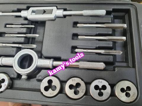 Bộ taro bàn ren 20 chi tiết ta rô ren hợp kim thép siêu cứng và bền hơn hộp nhựa mica