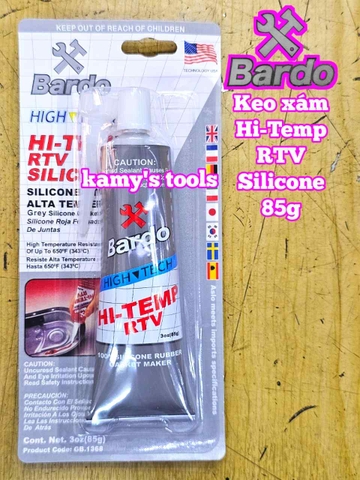 Keo dán ron tạo ron chịu nhiệt Xám Bardo Hi-Temp RTV Silicone 85g