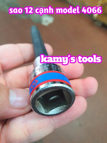 Đầu tuýp khẩu sao 1/2 inch 12 cạnh dài 160mm Kingtony M8 M9 M10 M12 M14 M16 model 4066