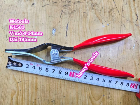 Kìm tách ống tháo mở ống dẫn dầu nhiên liệu chân không xe ô tô 4mm-14mm Wetools K1581 dài 195mm