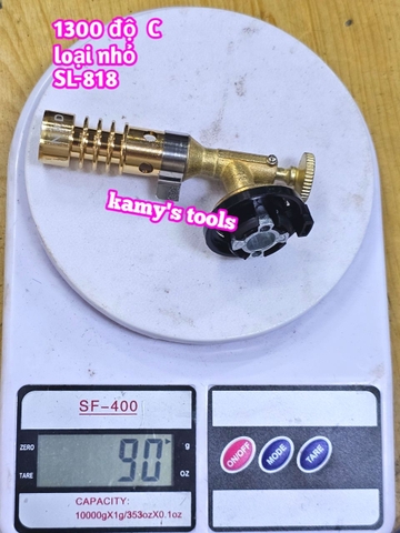 Đèn khò ga bằng đồng nguyên khối cao cấp có núm điều chỉnh nhiệt độ 1300 độ C loại nhỏ và loại lớn kamytools