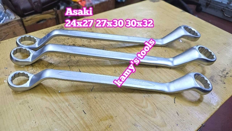 Cờ lê 2 đầu vòng Asaki 24x27 27x30 30x32 model AK-7488 AK-7489 AK-7490 hai đầu vòng
