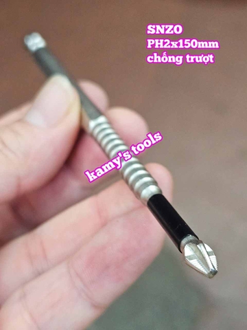 Đầu mũi bắn vít bake PH2 dài 150mm chống trượt SNZO SO-52215 (bán lẻ 1 cây)