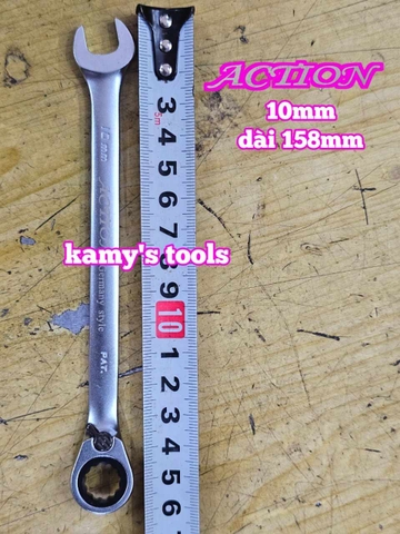 Cờ lê vòng miệng tự động Action có lẫy đảo chiều 8mm 10mm 12mm 13mm 14mm 17mm 19mm