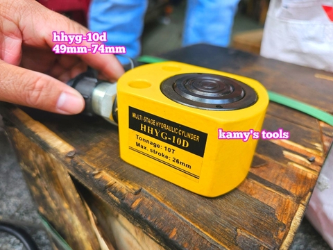 Kích thủy lực lùn 10 tấn HHYG-10D TLP hành trình 25mm chiều cao 49mm-74mm