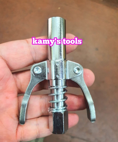 Đầu bơm mỡ bôi trơn kẹp vú mỡ nhanh áp suất cao 2 tai 6 chấu dạng kẹp khóa