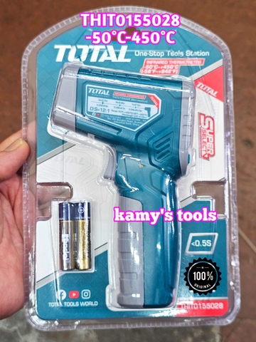 Máy đo nhiệt độ nhiệt kế hồng ngoại Total THIT0155028 -50°C-450°C, không sử dụng cho người trong y tế