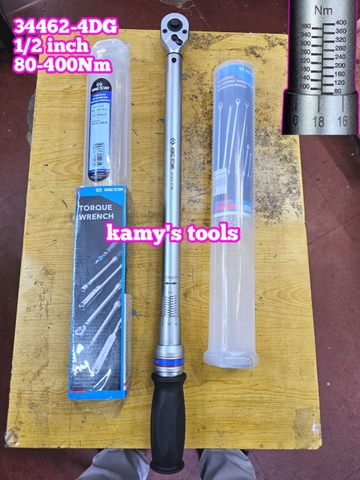 Cần siết lực Kingtony 1/2 inch 34462-4DG 80-400Nm dài 613mm, cần chỉnh lực