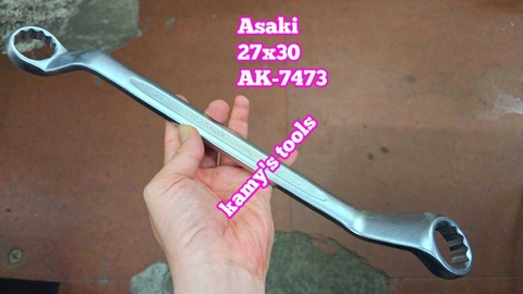 Cờ lê 2 đầu vòng Asaki 24x27 27x30 30x32 model AK-7488 AK-7489 AK-7490 hai đầu vòng
