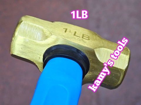 Búa đồng thau đầu lục giác 0.5kg 500g 1LB cán nhựa dài 310mm kamytools BHCP-01