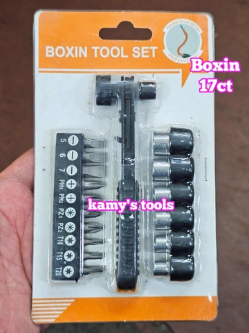 Bộ tuýp vít tự động đảo chiều Boxin 17 chi tiết BX-48405