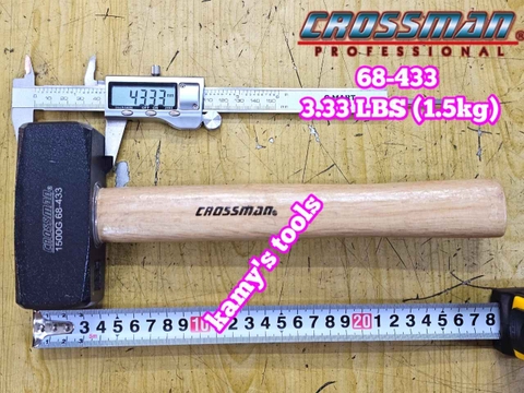 Búa thép đầu vuông cán gỗ Crossman 1kg 1.3kg 1.5kg 2kg 68-431 68-432 68-433 68-434