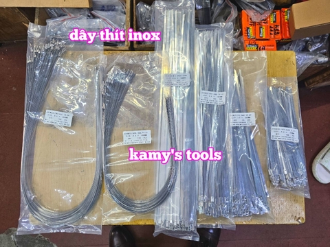Dây thít dây rút inox 4.6mm 7.9mm inox 304 dài 100mm 150mm 200mm 250mm 300mm 350mm 400mm 500mm 600mm 800mm 1000mm 1200mm