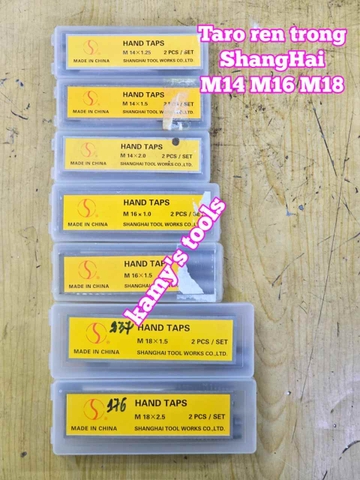 Bộ ta rô taro tạo ren trong M14 M16 M18 Shanghai thượng hải nhiều bước ren