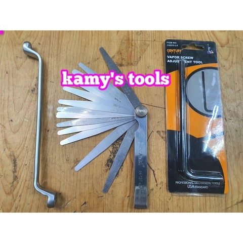 Combo Bộ Chỉnh Cò Và Thước Lá Canh Khe Hở, Vòng Cong 45 Độ 3 chi tiết Century