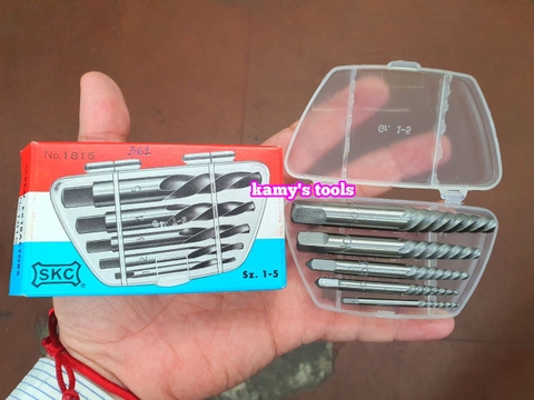 Bộ mũi vít taro ta rô tháo mở bu lông ốc vít gãy hỏng 5 cây SKC 1815 Nhật