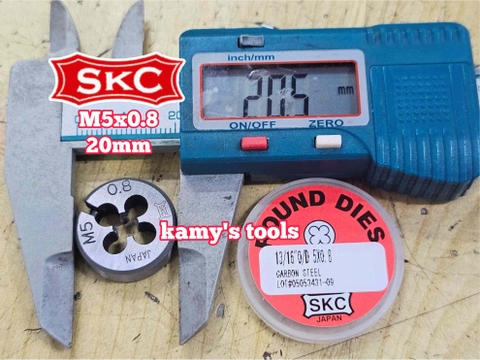 Bàn ren SKC M5x0.8 (5x0.8) đường kính 13/16 inch 20mm SKC-432005A