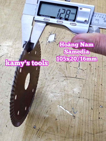 Lưỡi cắt đa năng gạch bê tông đá granit cắt ướt Hoàng Nam Samedia 4 inch 105mm HNS-53504A