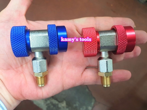 Cặp van nạp ga điều hòa cao áp và thấp áp xe ô tô R134A cao cấp 1 cặp 2 cái