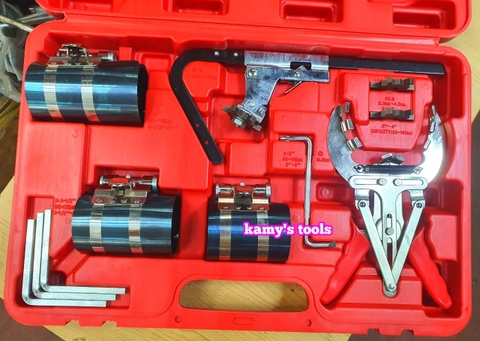 Bộ dụng cụ tháo lắp xéc măng, làm sạch cạo rãnh xéc măng, cổ dê vô bạc 9 chi tiết