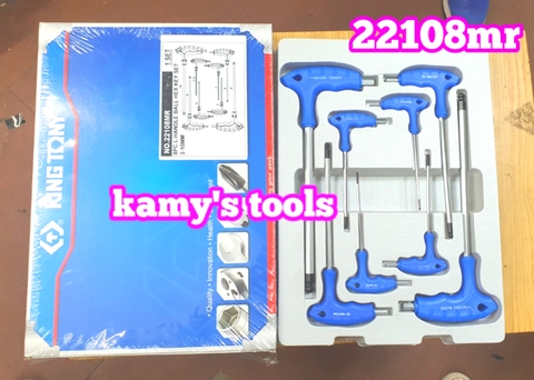 Bộ lục giác bi chữ T 8 chi tiết H2-H10 Kingtony mdoel 9-22108MR