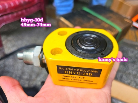 Kích thủy lực lùn 10 tấn HHYG-10D TLP hành trình 25mm chiều cao 49mm-74mm