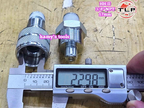 Bộ đầu khớp nối nhanh thủy lực TLP HH-II 3/8 inch NPT ren ngoài 17mm